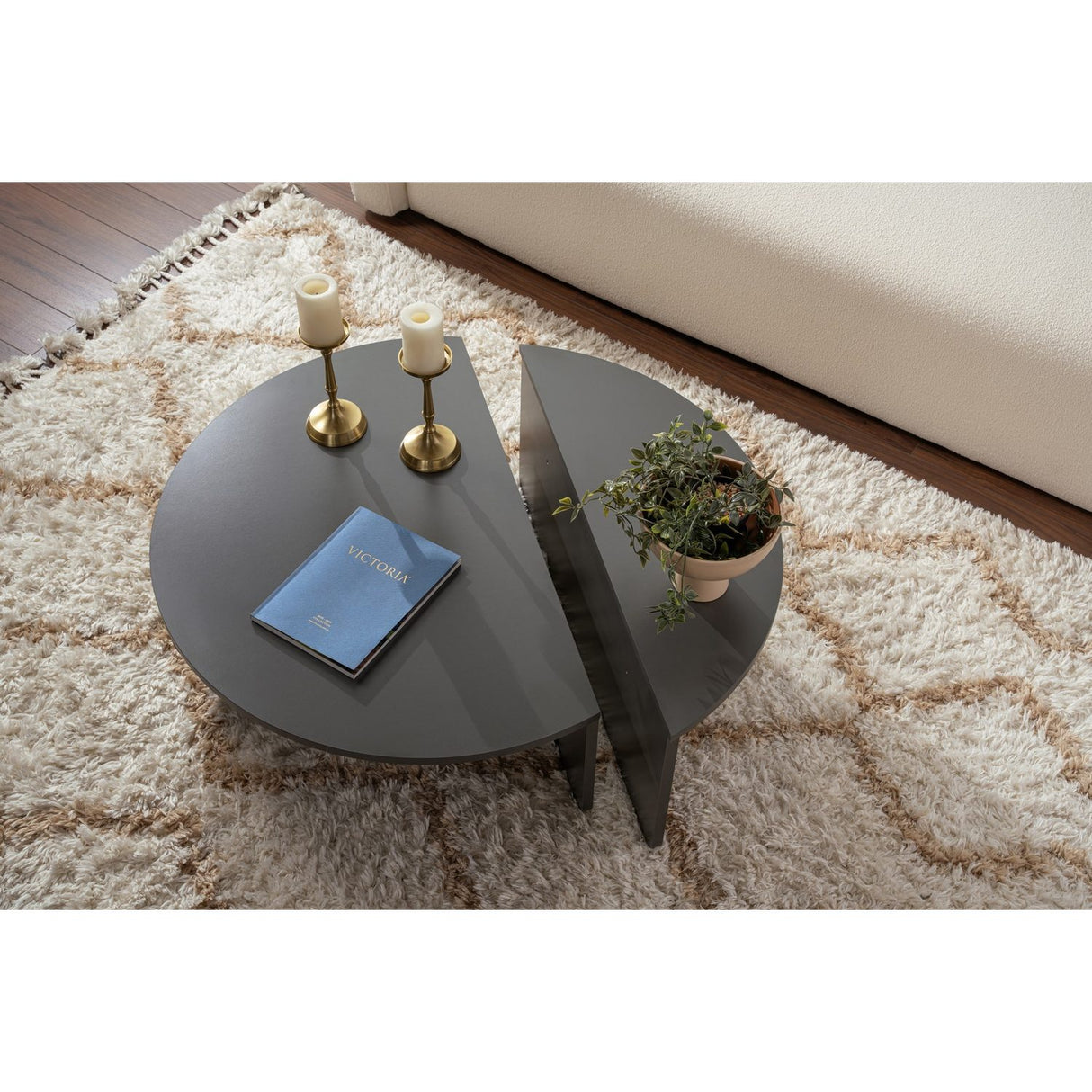 Durban (90 x 30 x 60 cm) Soffbord Antracit