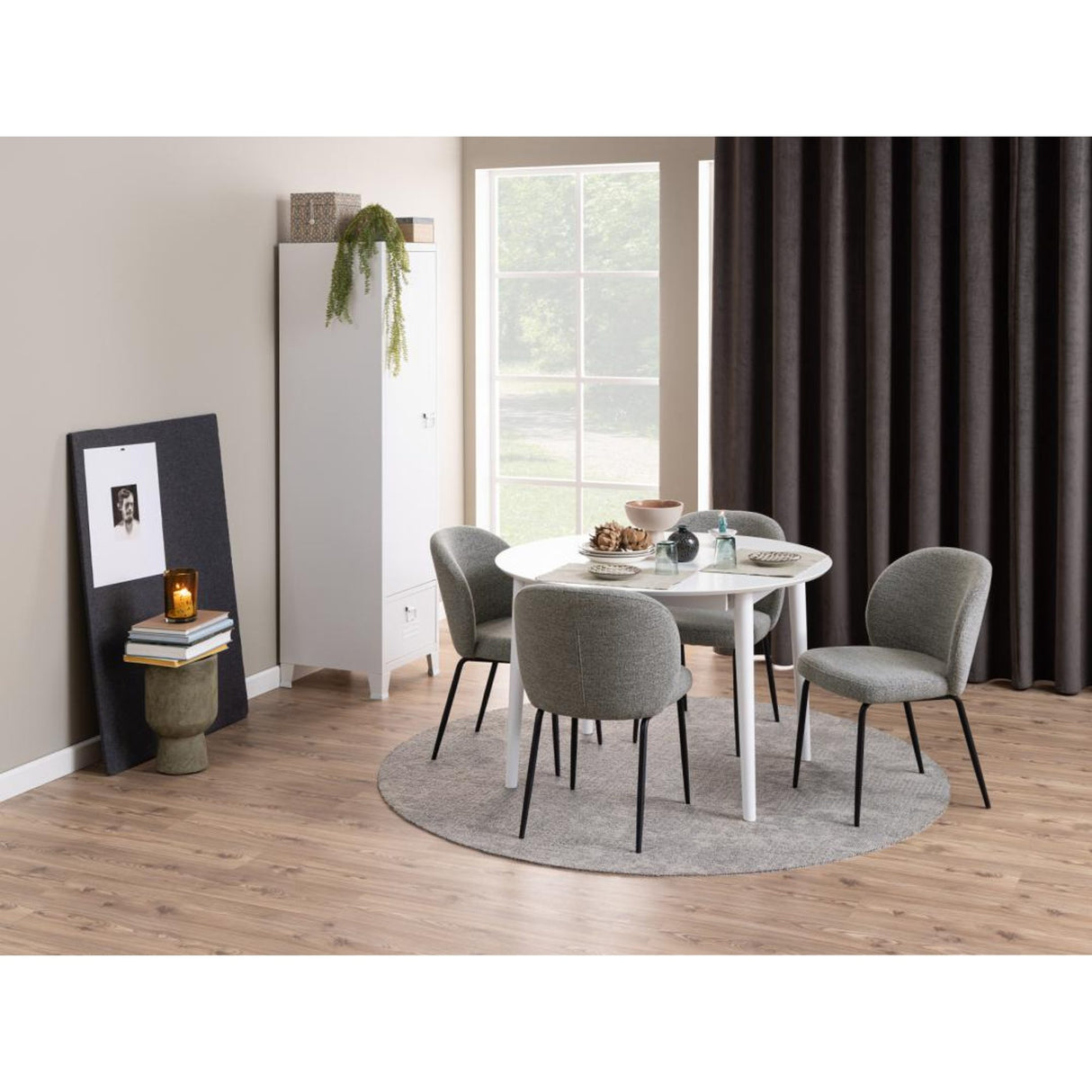 Macon Matstol Monza tyg Grå