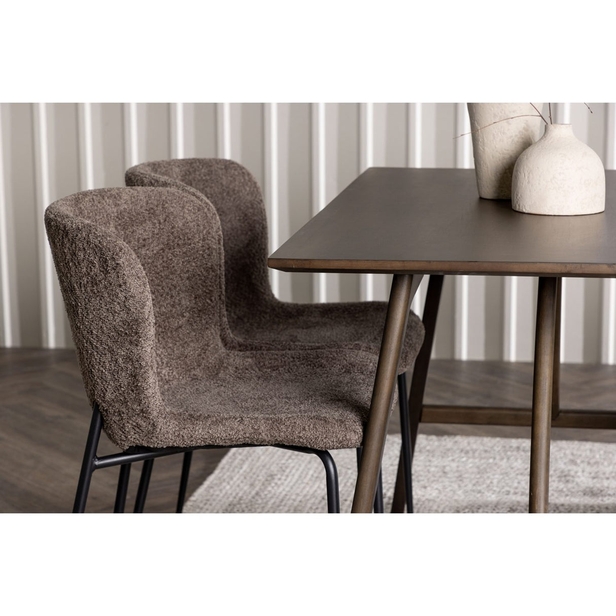 Kaseidon, Modesto Rektangulär matgrupp Svart,Brun, Mörkbrun, 120 x 80