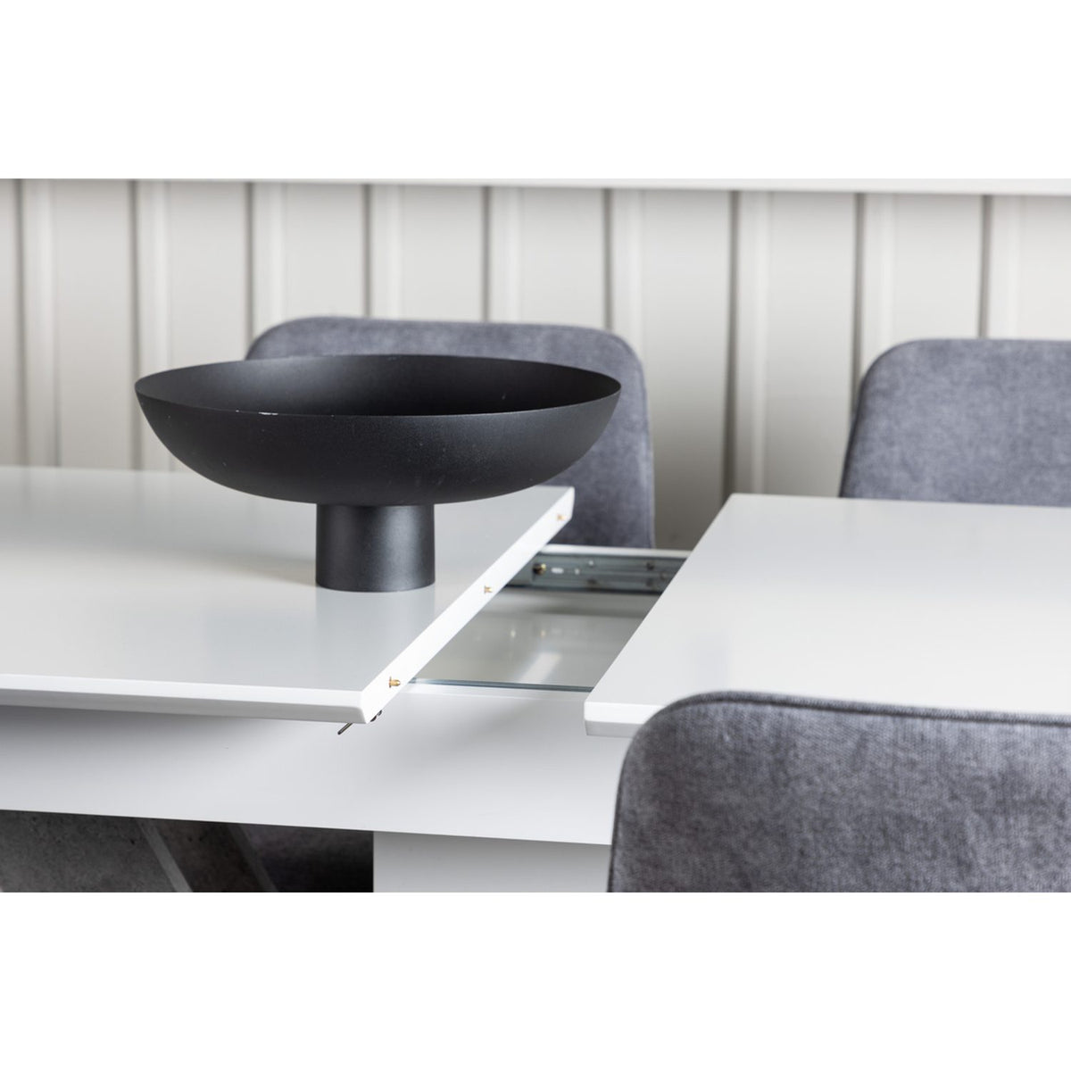 Disa, Rosie Rektangulär matgrupp Svart,Grå, Grå,Vit, 120 x 80