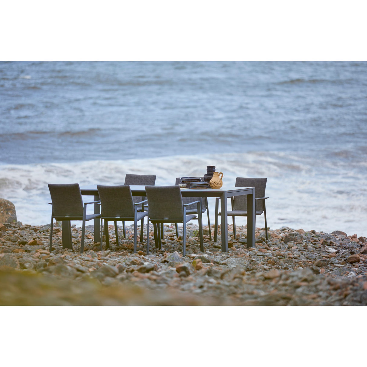 Borgdala Utebord 107x220/340 cm Grå