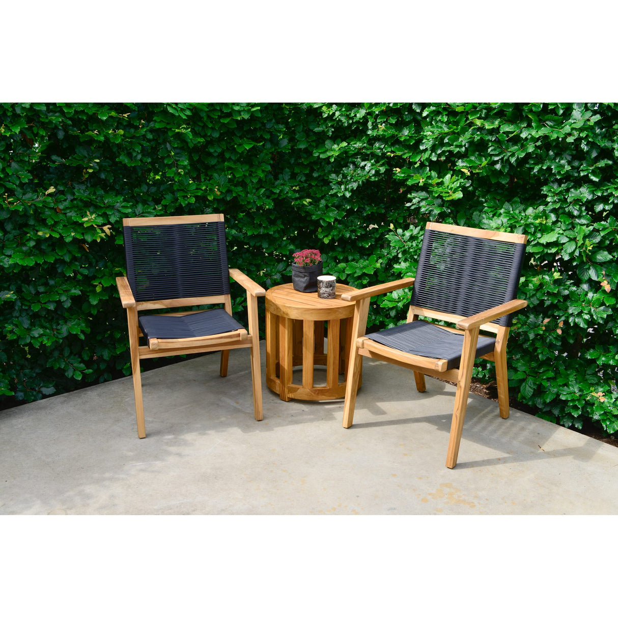 Himmelsnäs Utesidobord Ø50 cm Brun