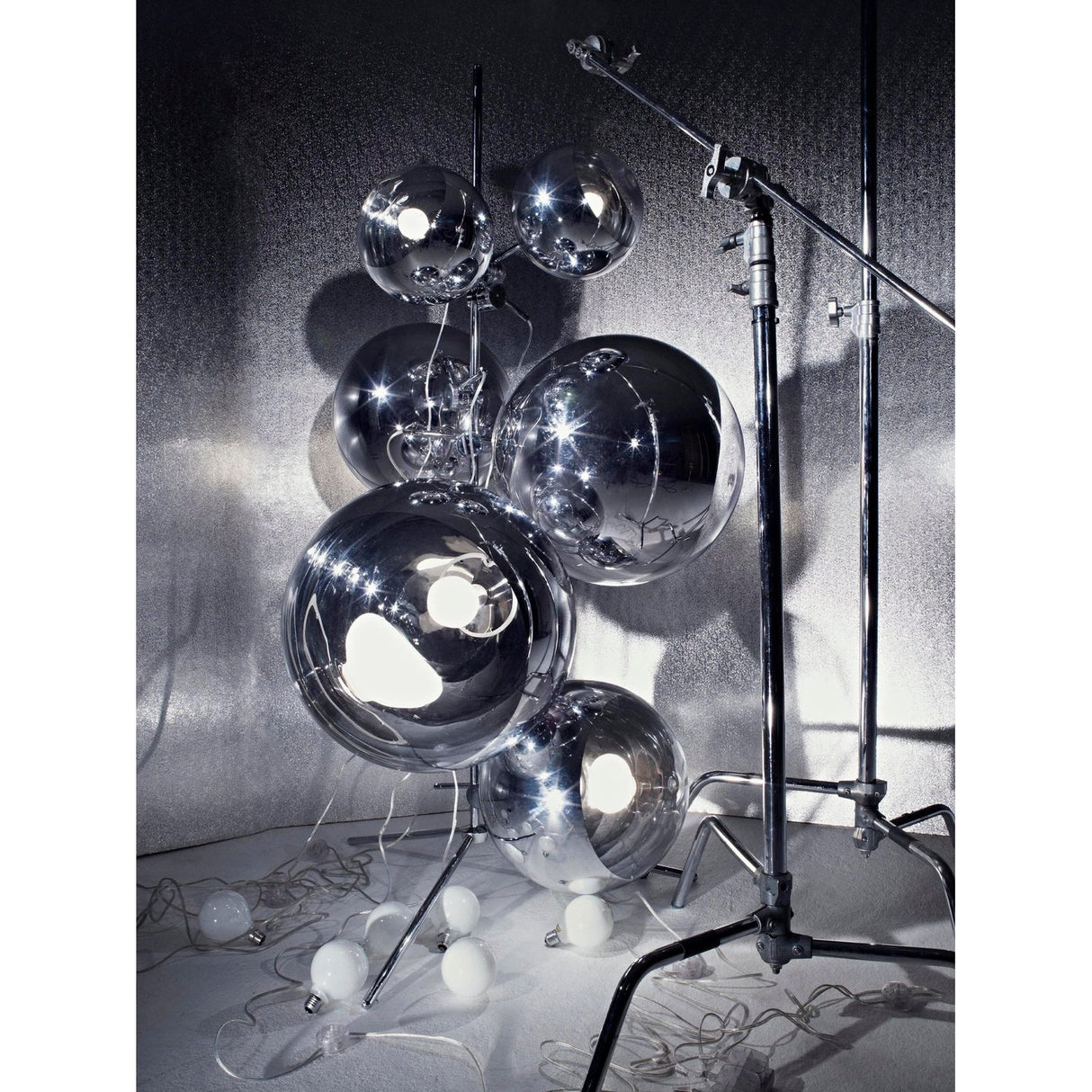 Mirror Ball Golvlampa Silver