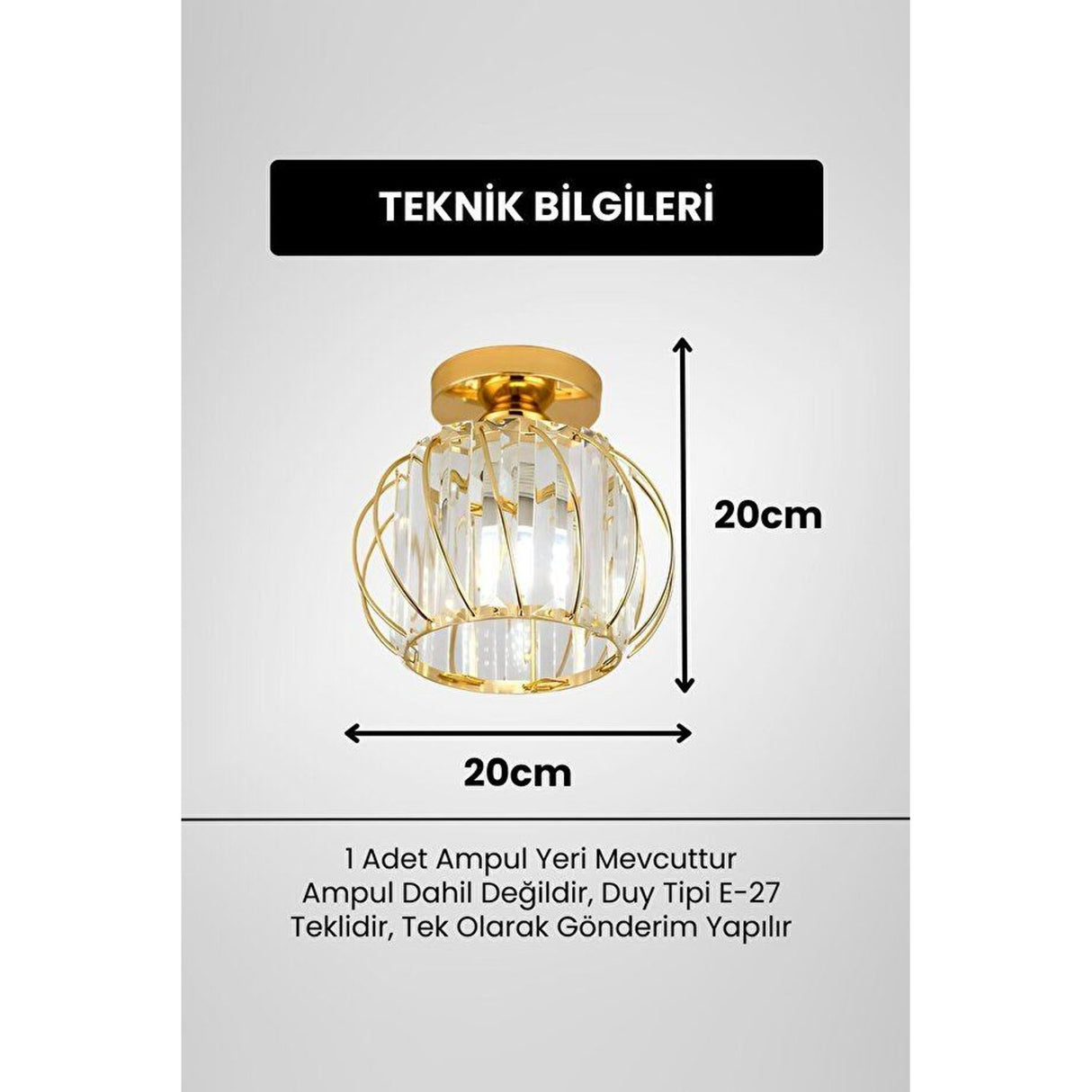 Bella Luce (H 20 cm) Ljuskrona Guld