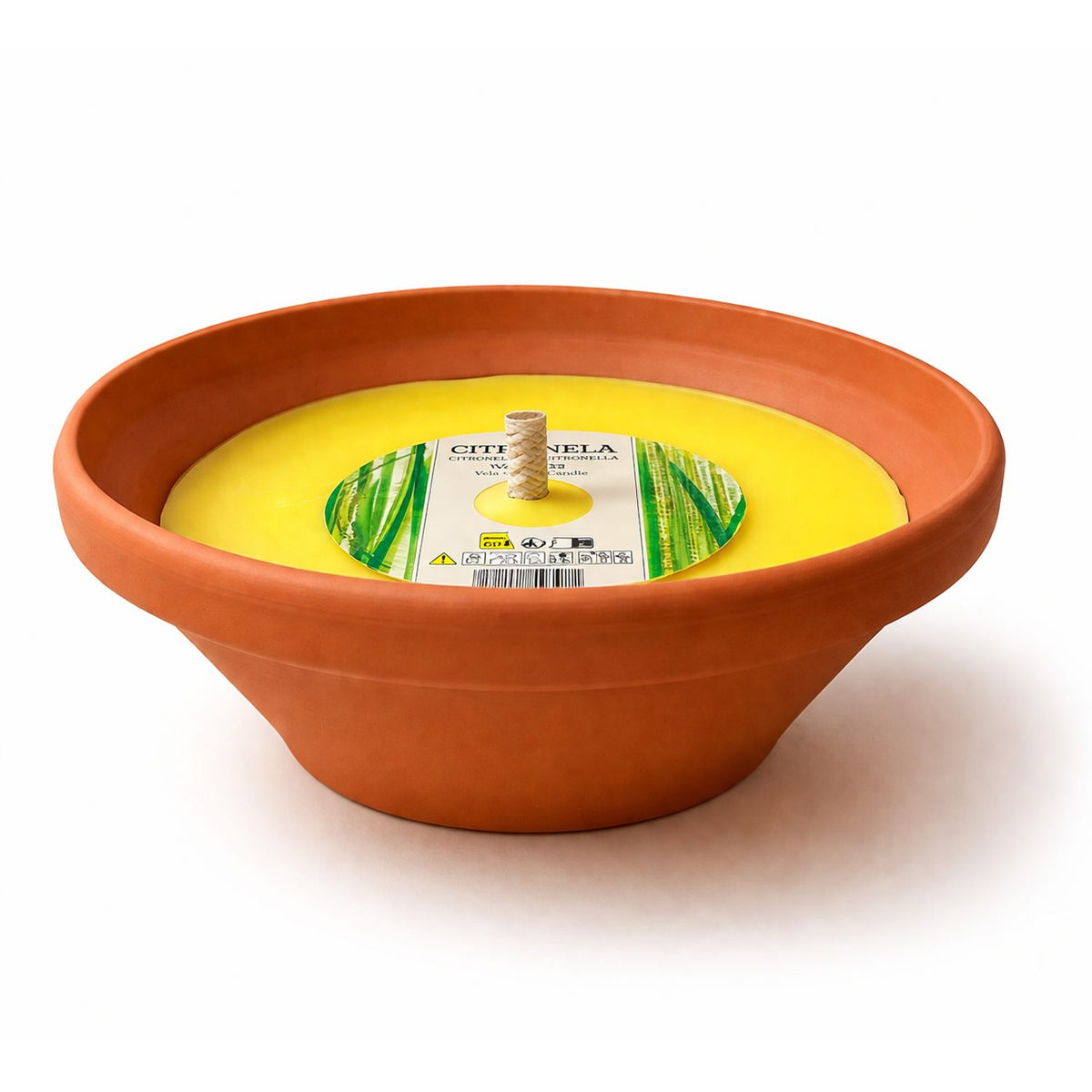 Citronella i Terrakottaskål Doftljus Natur, 75x220 mm