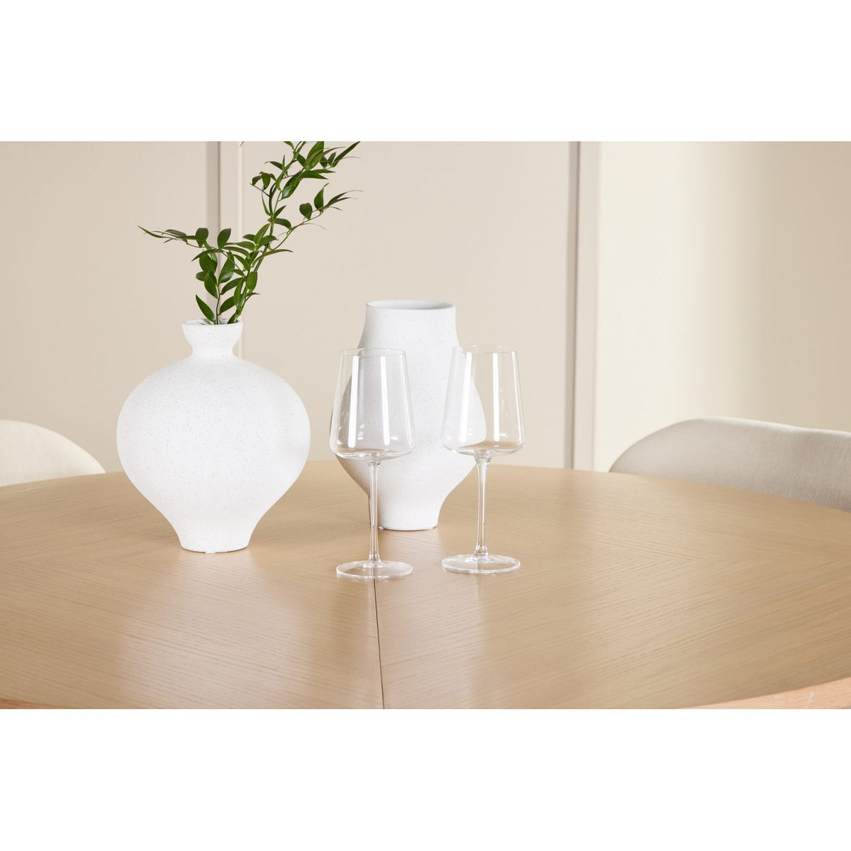 Strada, Lilja Oval matgrupp Beige, Vitpigmenterad, ⌀120
