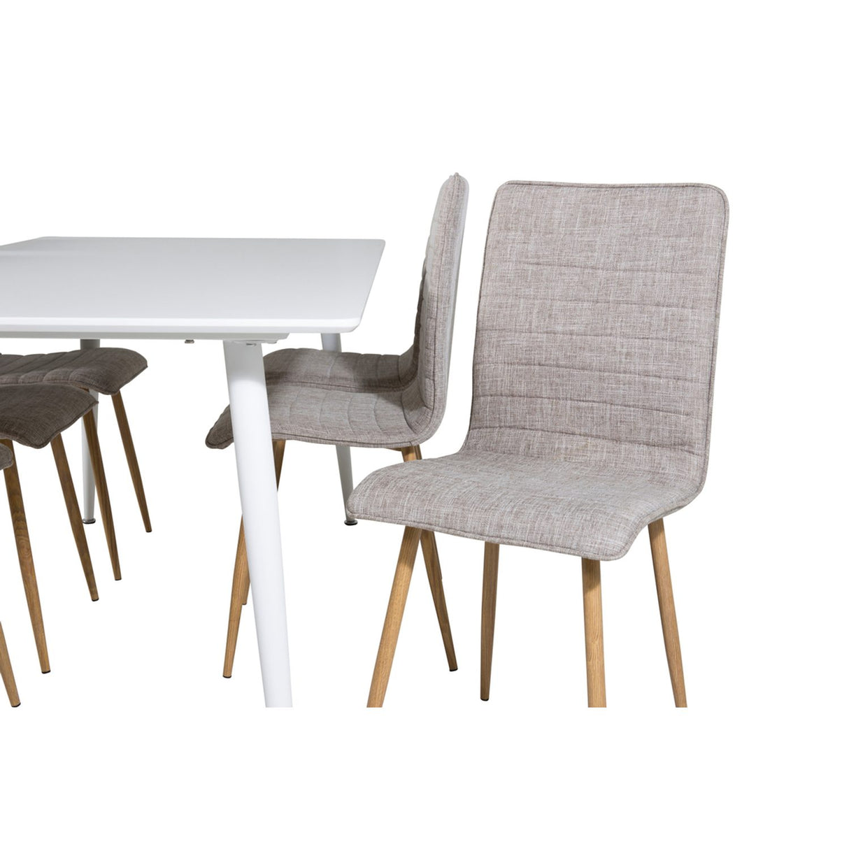Polar, Windu Rektangulär matgrupp Beige,Natur, Vit, 180 x 90
