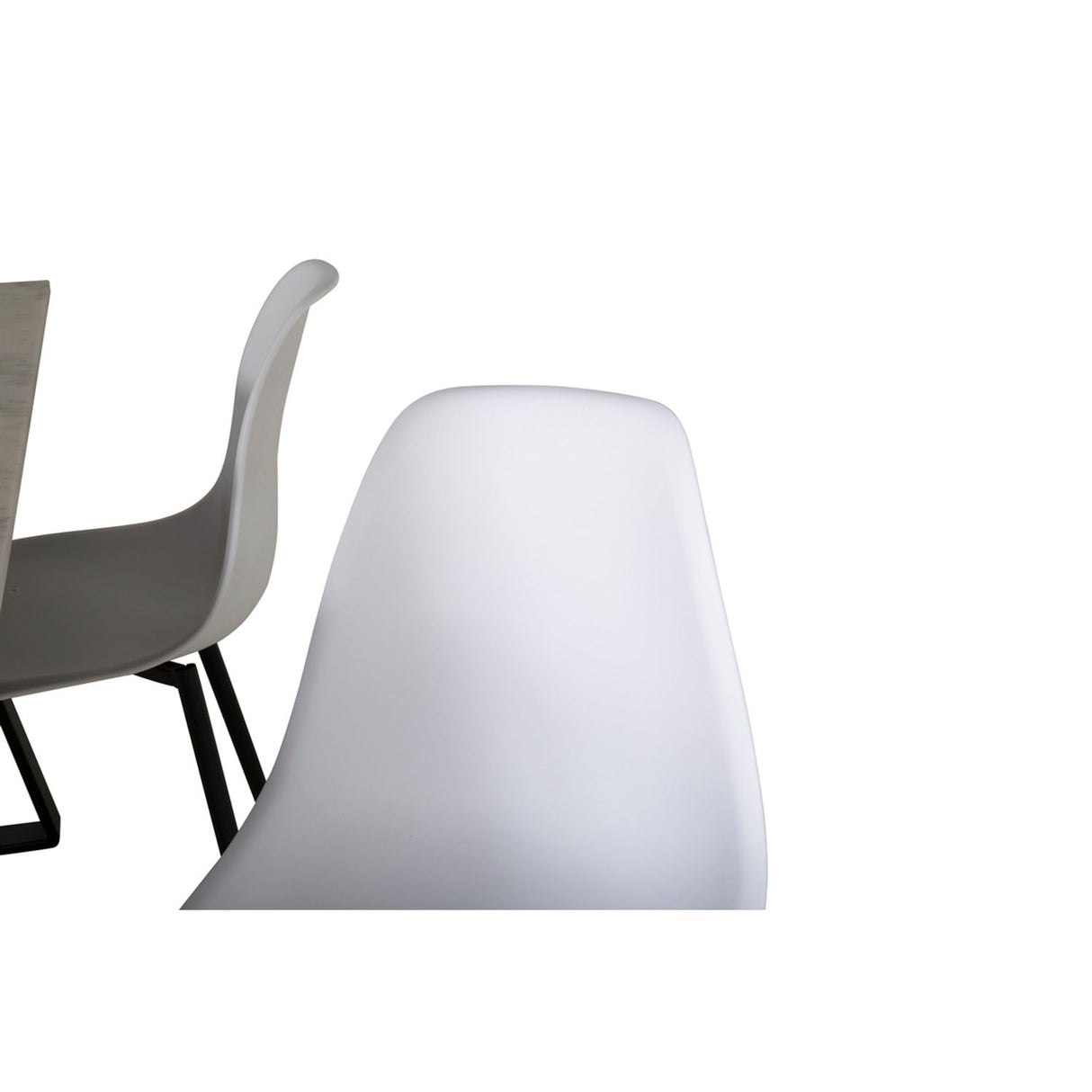 Estelle, Polar Rektangulär matgrupp Svart, vit, Svart, vit, 140 x 90