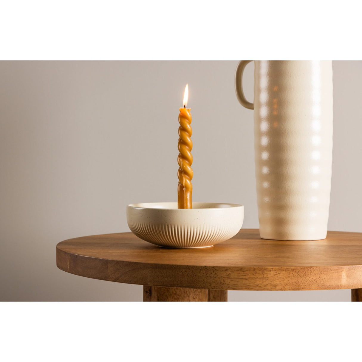 Posh Ljusstake Beige/Svart, ⌀18