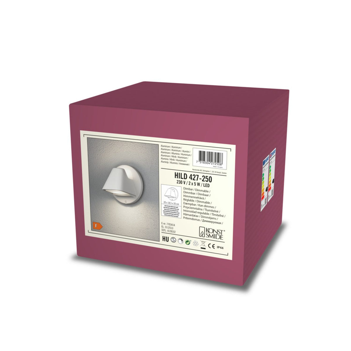 Hild 2x5W LED Vägglampa Ute Vit