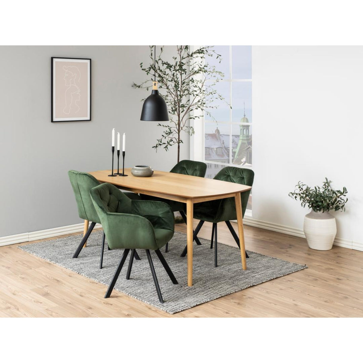 Katie Karmstol Vic tyg Skogsgrön