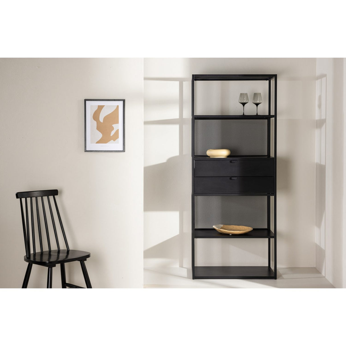 Santiago Hylla Svart, 80 x 185