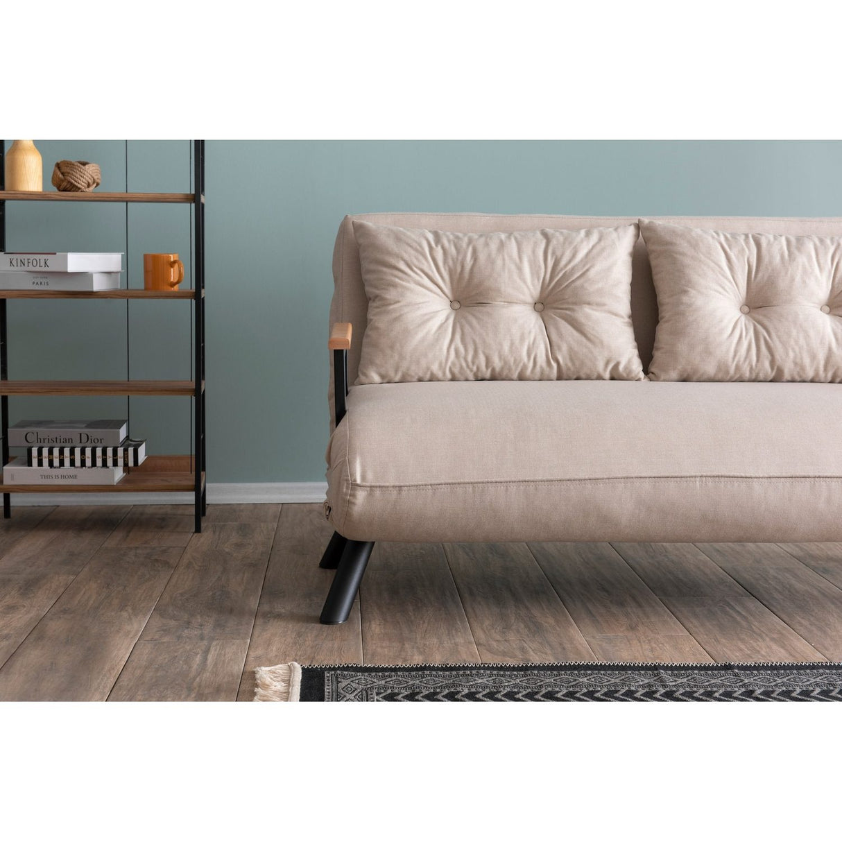 Apia 2-sits (25 x 134 x 121 cm) 2-sits bäddsoffa Mörk kräm