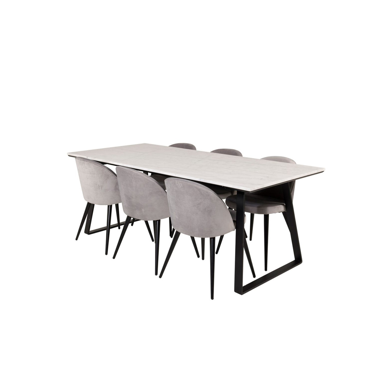 Estelle, Velvet Rektangulär matgrupp