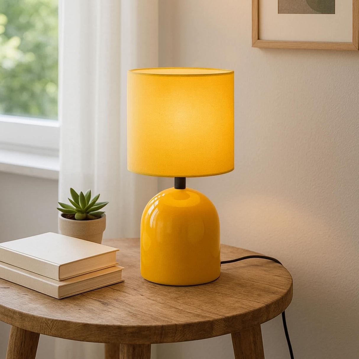 Helsingfors (15 x 30 cm) Gul Bordslampa