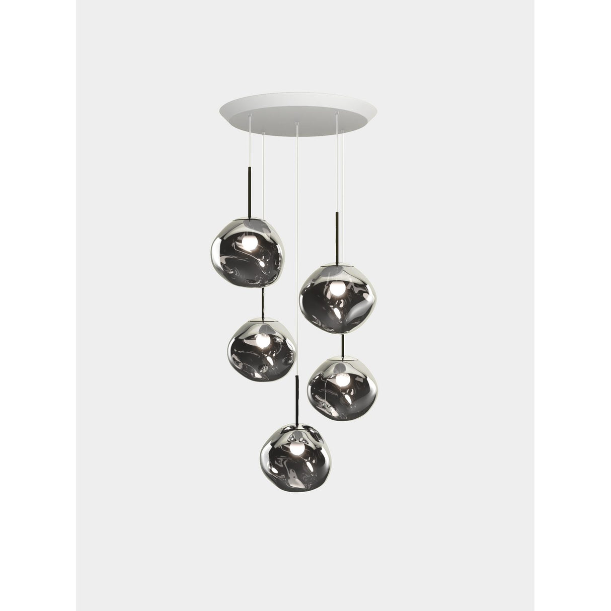 Melt Mini Rund Pendelsystem Silver