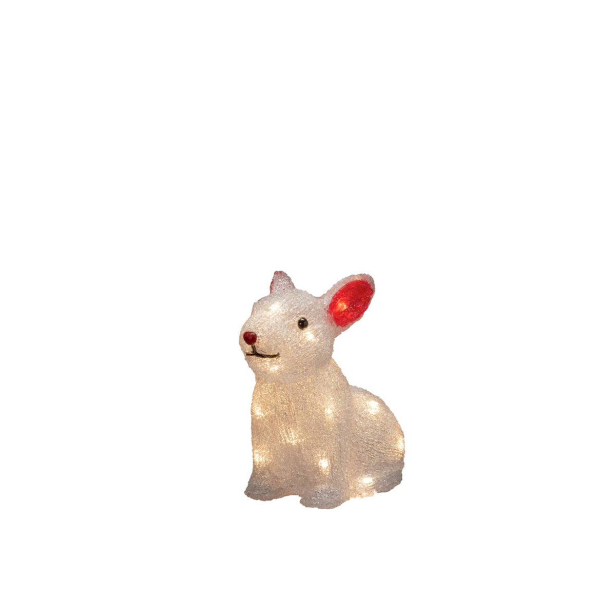 Kanin akryl 24 LED 4xAA Ljusdekoration Ute