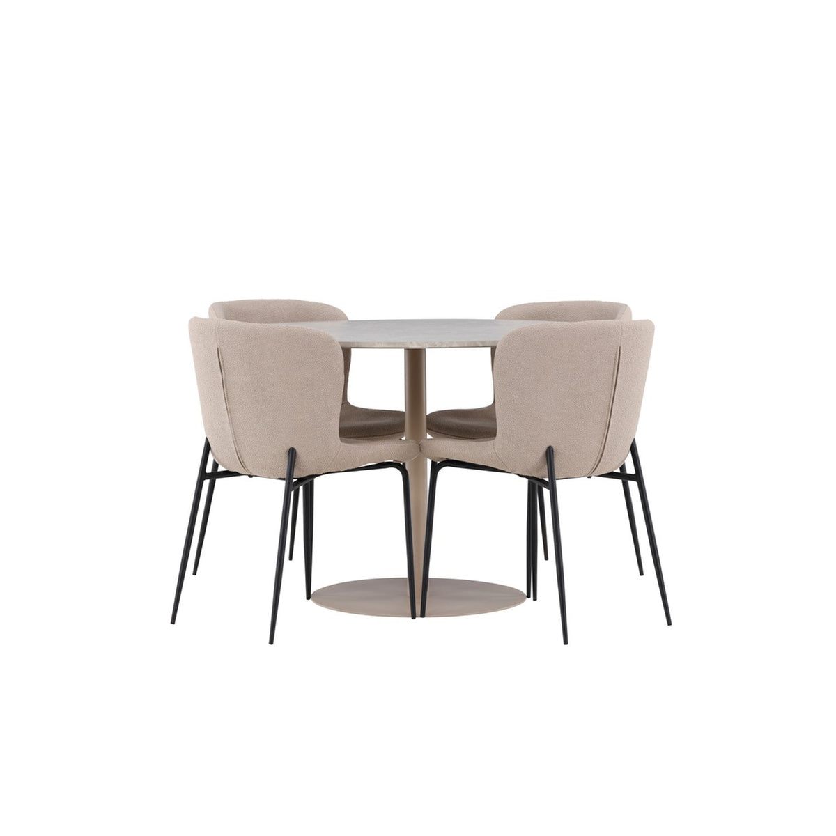 Lycke, Modesto Rund matgrupp Beige,Svart, Beige, ⌀110