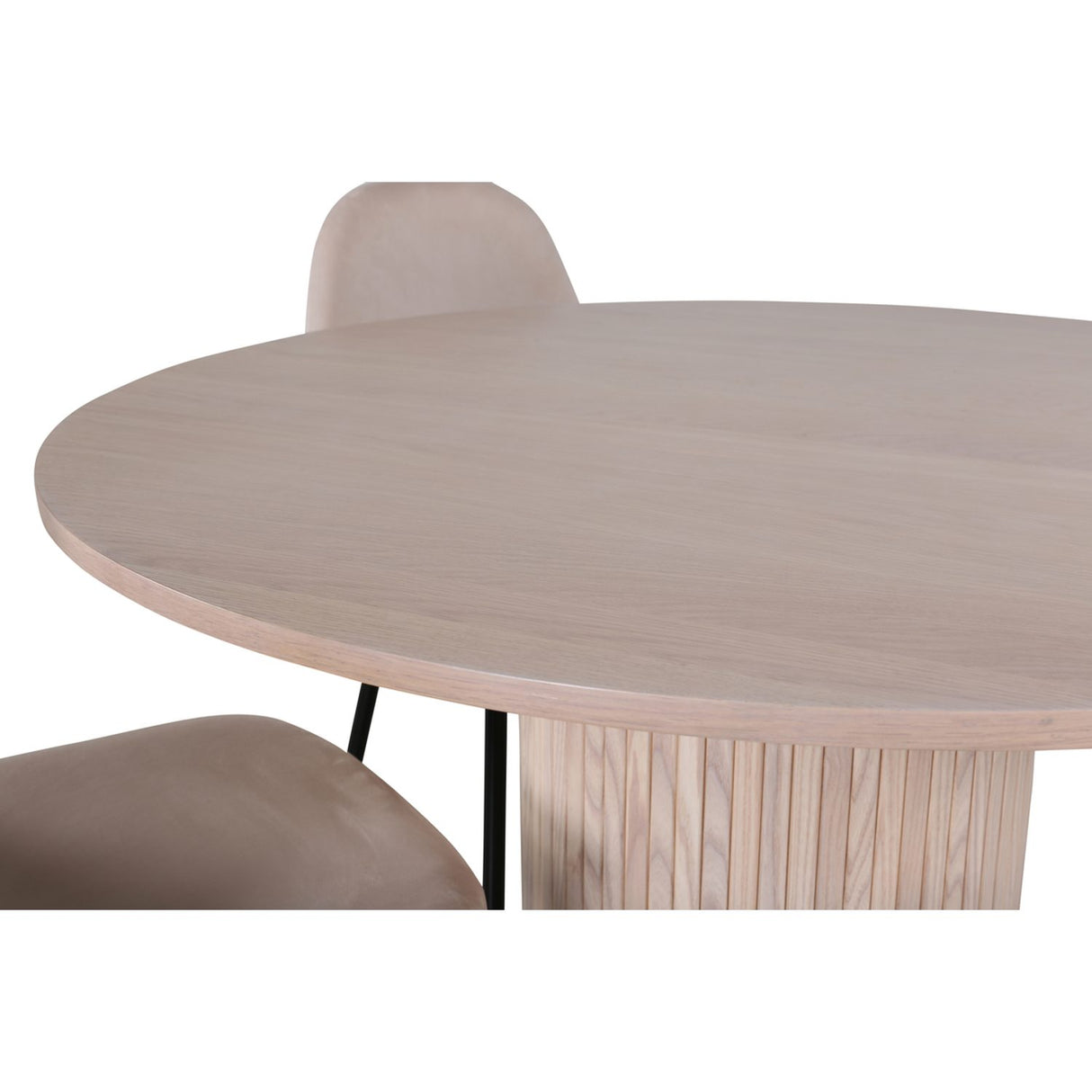 Bianca, Polar Rund matgrupp Beige, Svart, Svart,Vitt, ⌀110