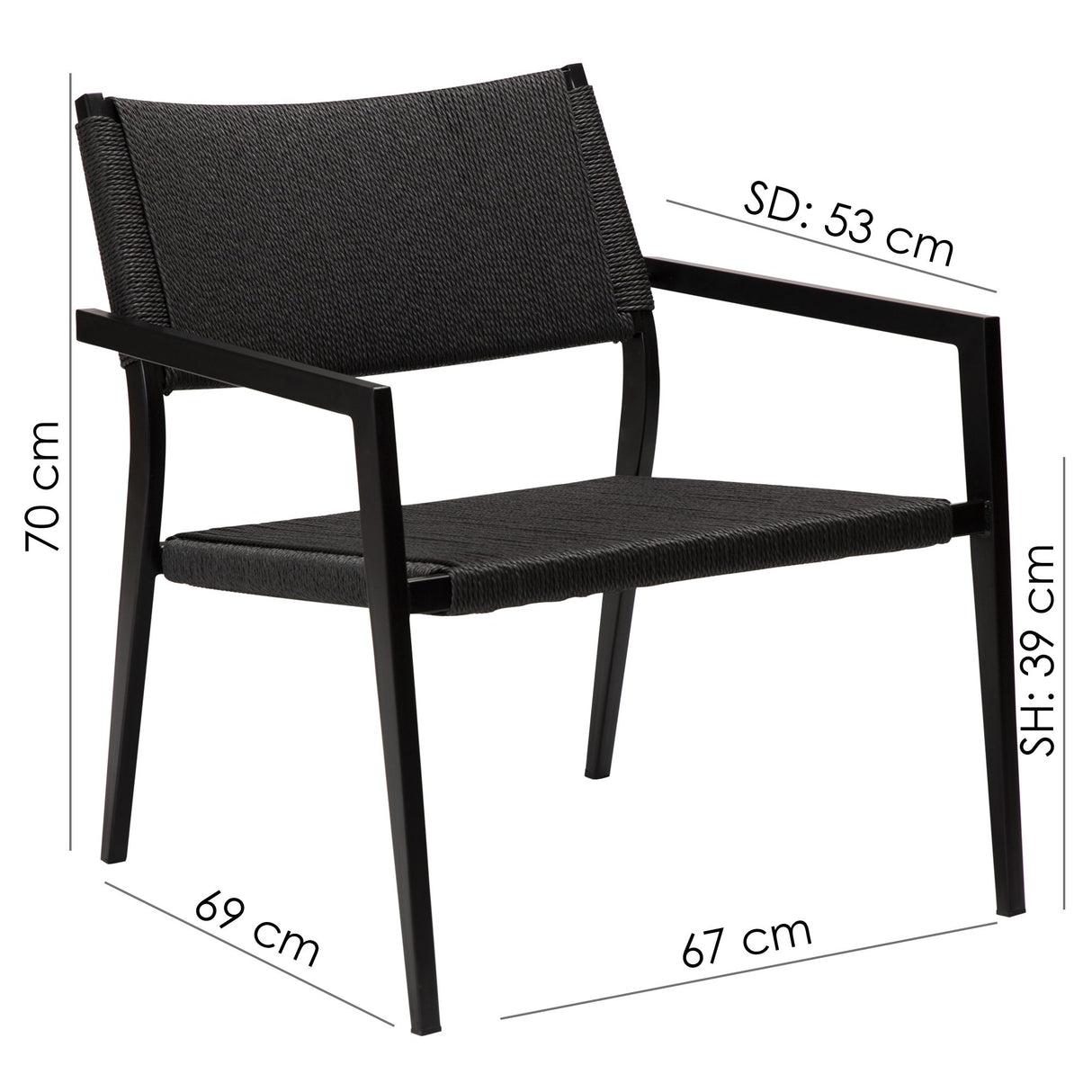 Loop Loungefåtölj Black