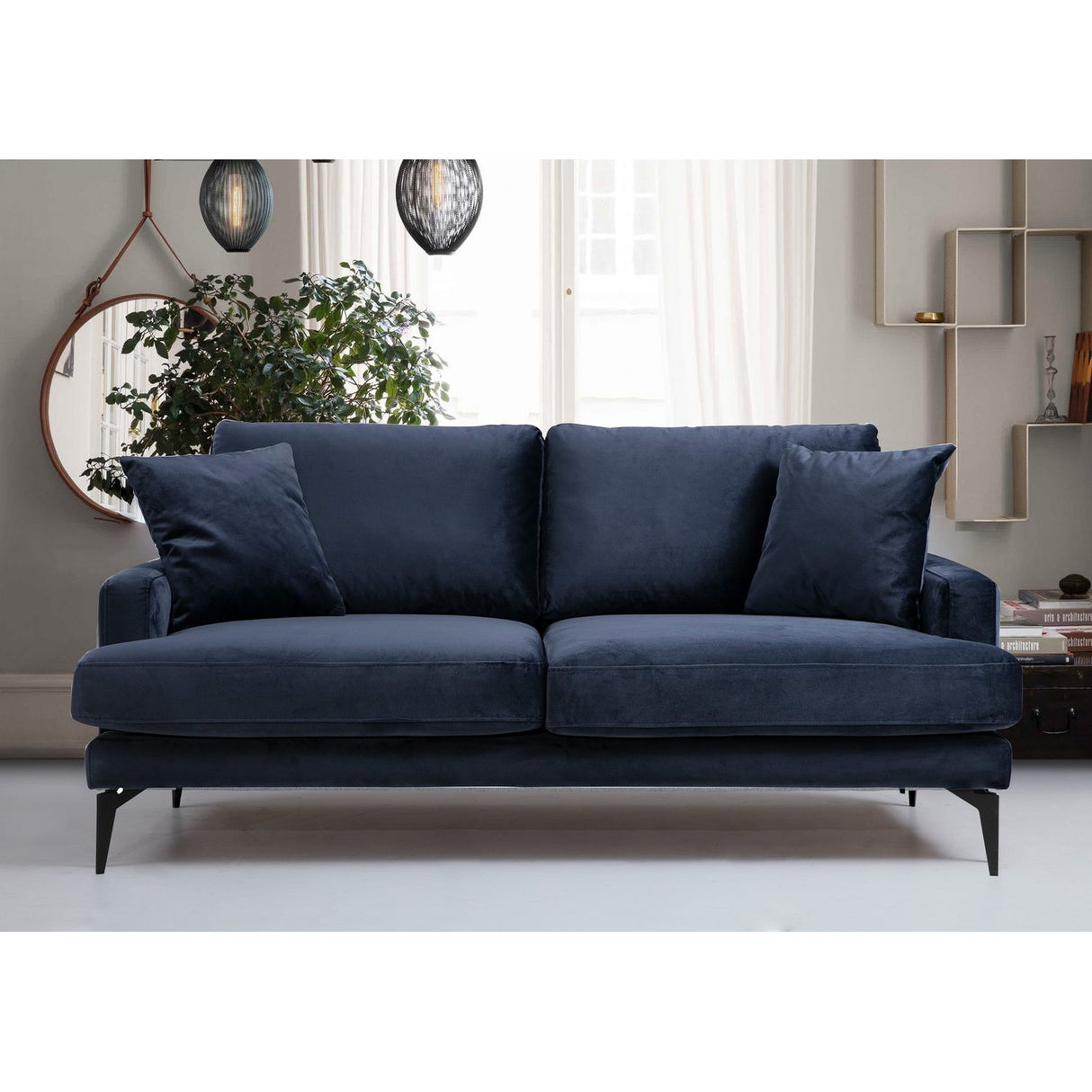 Dushanbe 2-sits (175 x 90 x 88 cm) 2-sitssoffa Marinblå