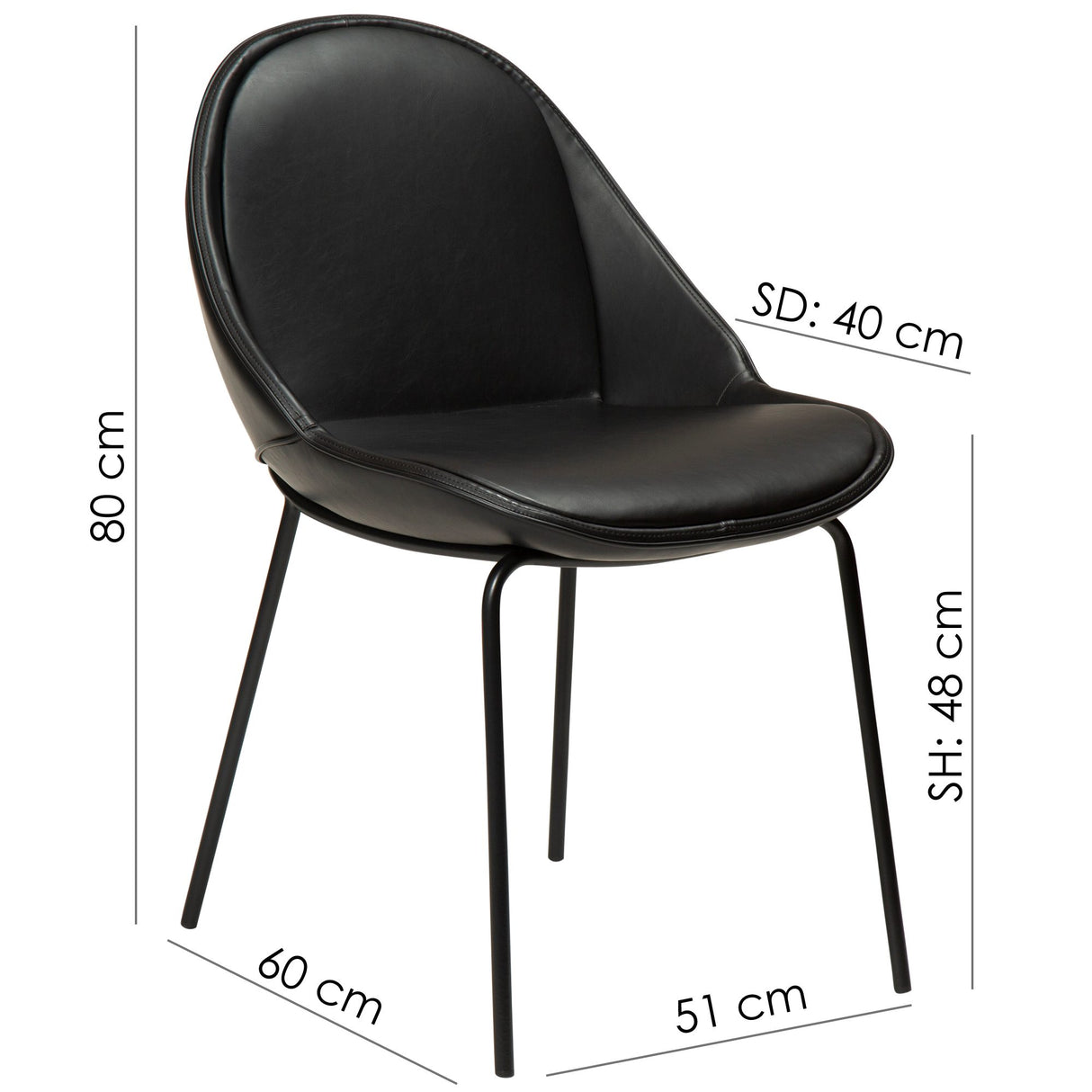 Arch Stol Vintage Black, Black