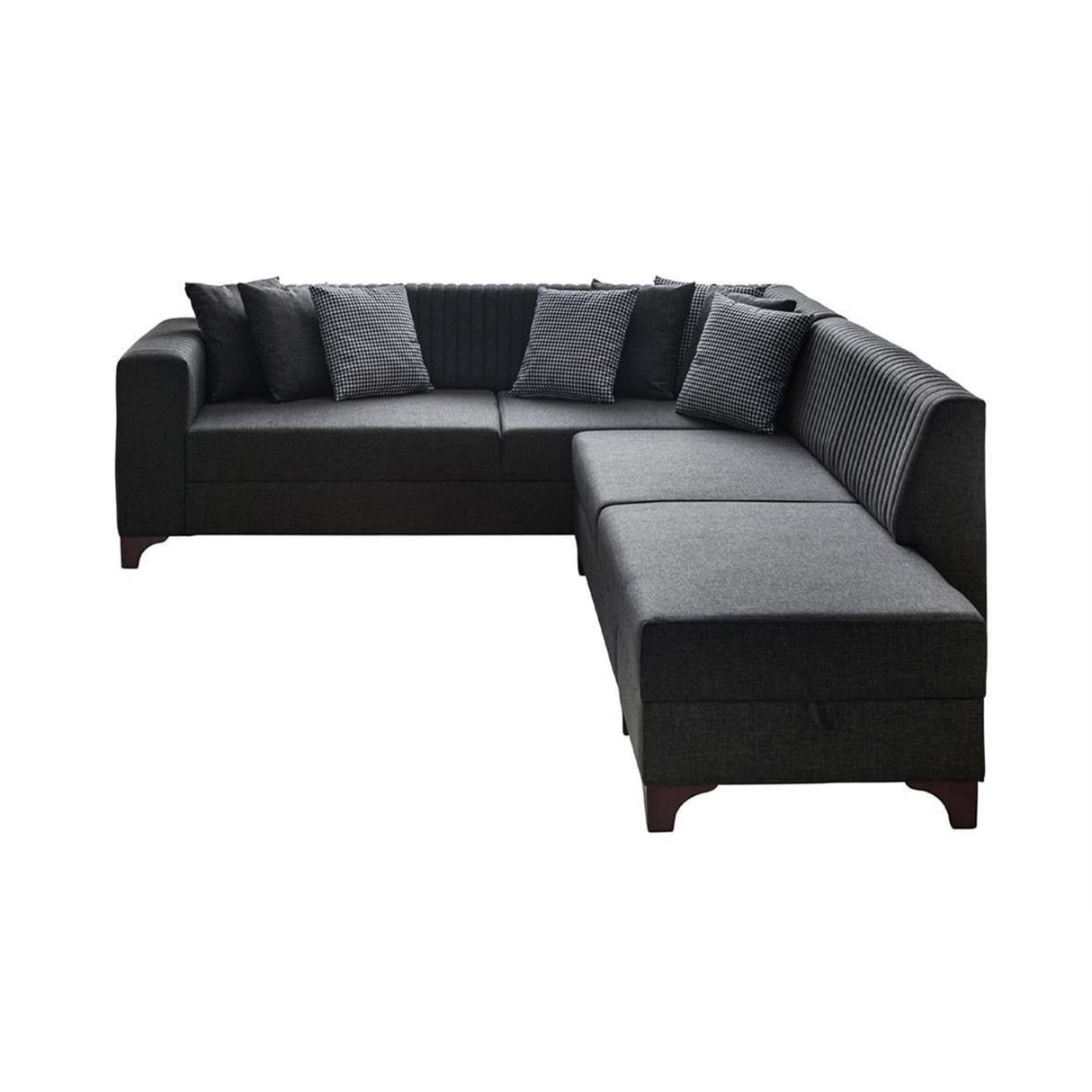 Harare (125 x 190 cm) Bäddsoffa, hörn Antracit, Höger
