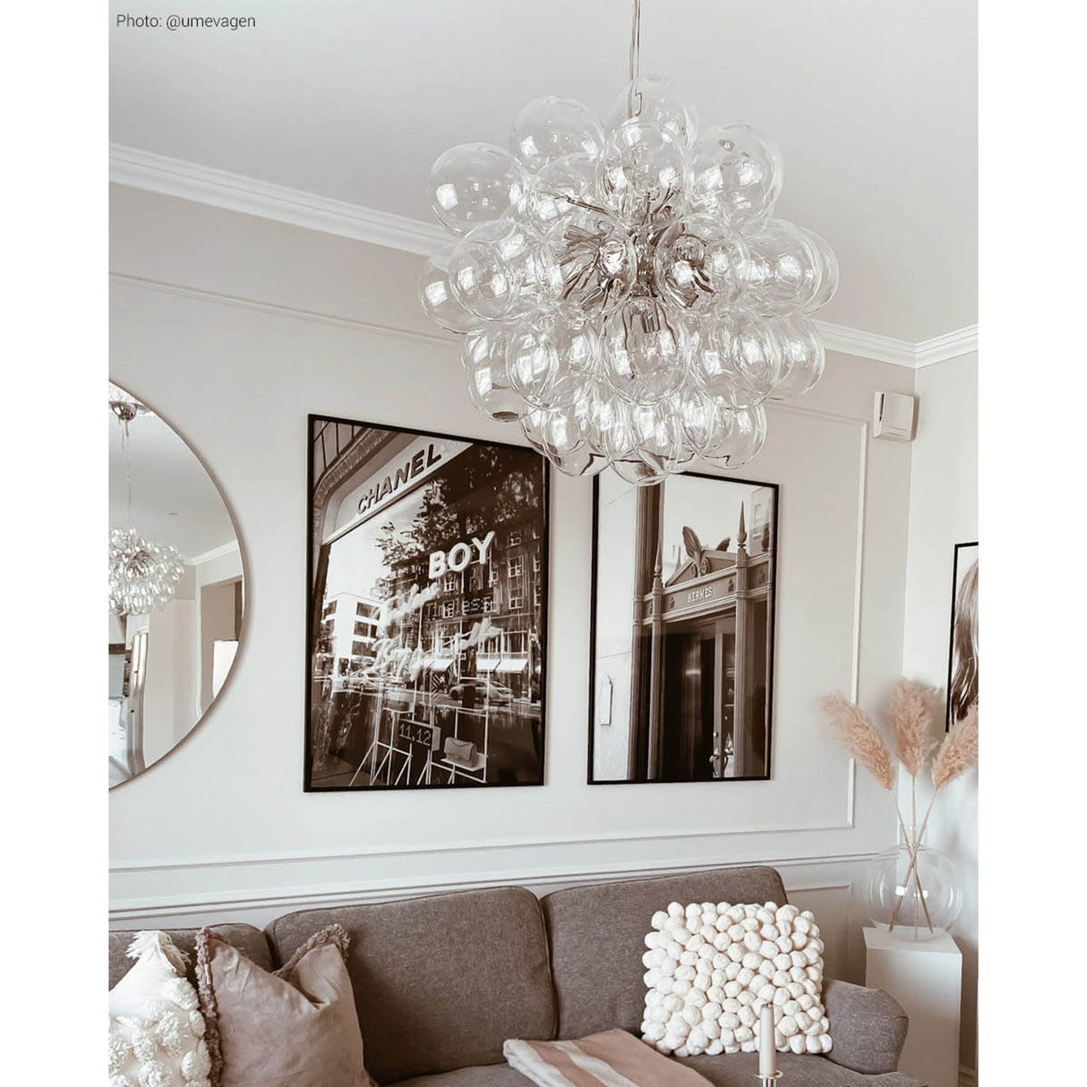 Gross 50 cm Taklampa Klarglas