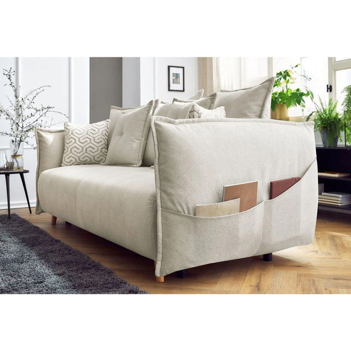 Eros 3-sits bäddsoffa Kräm