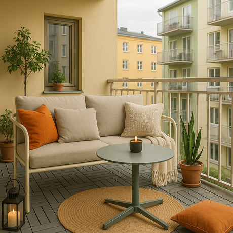 Bendt 2-sits Utesoffa Pearl White/Teddy Beige