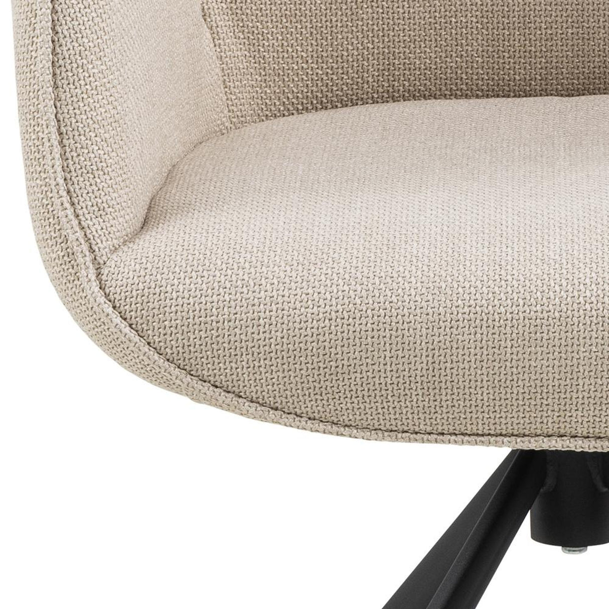 Millau Karmstol Snurr Basel tyg Beige