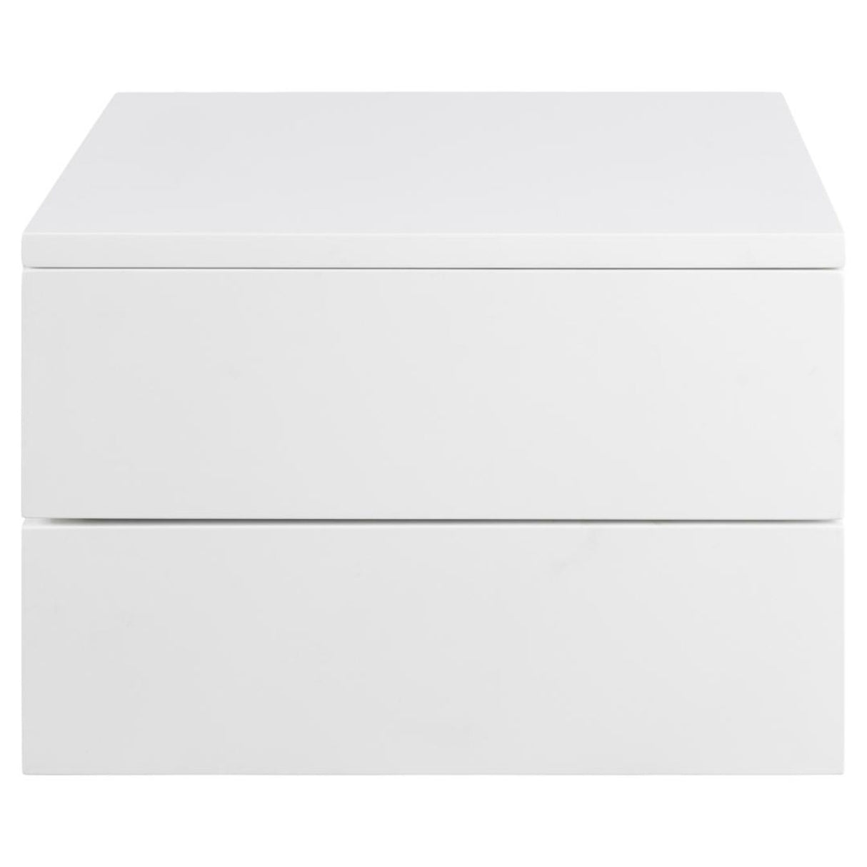 Pigalle Sängbord 2 Lådor Vit