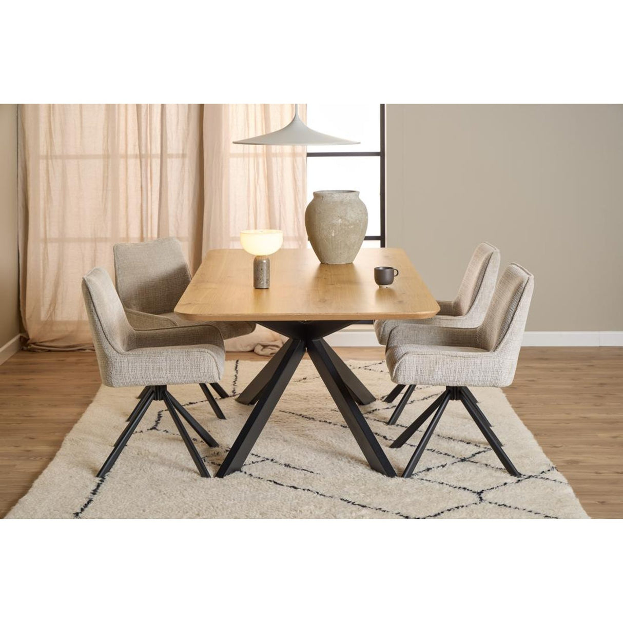 Maestro Matstol Juto tyg Beige