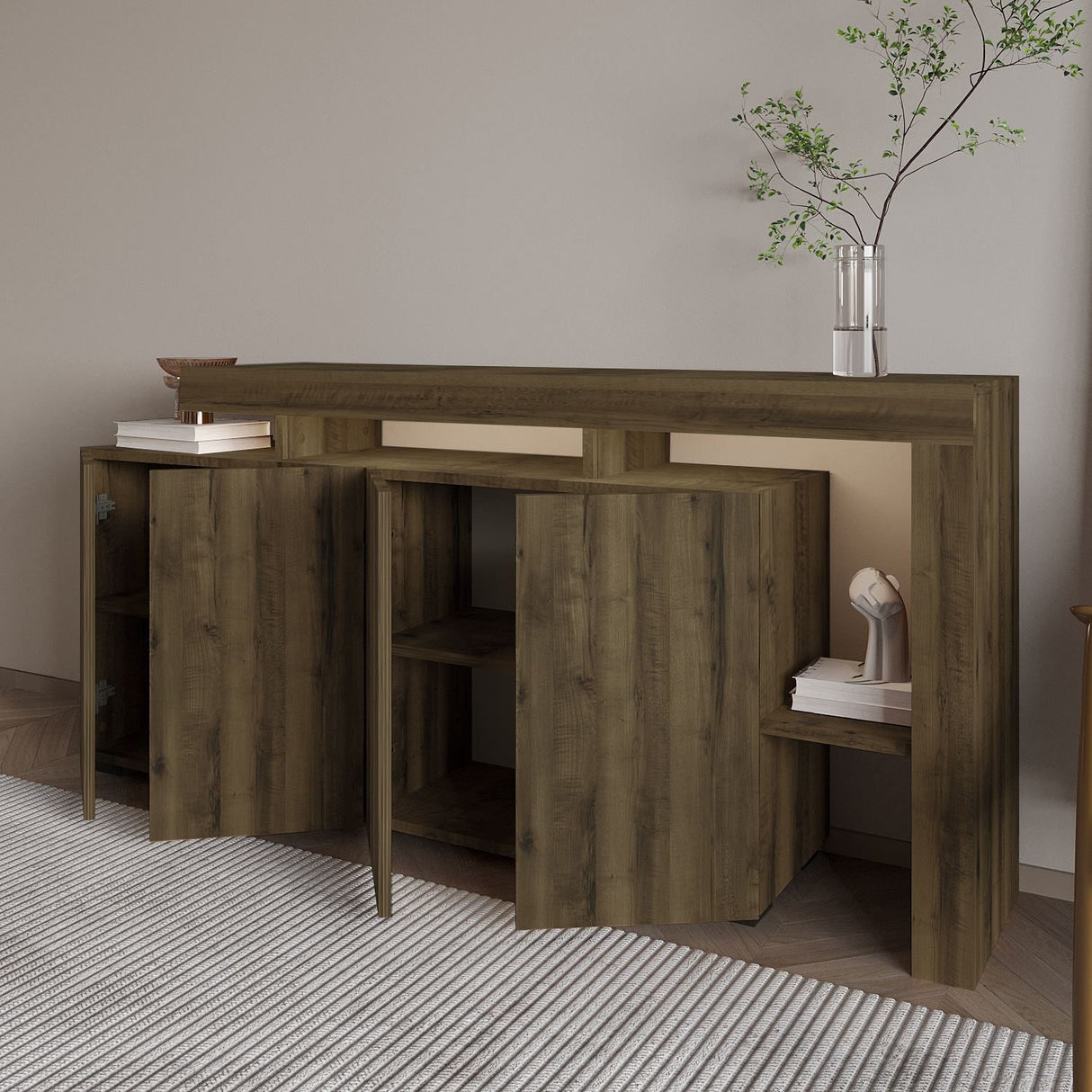 Cork (170 x 80 x 35 cm) Konsolbord Antik valnöt