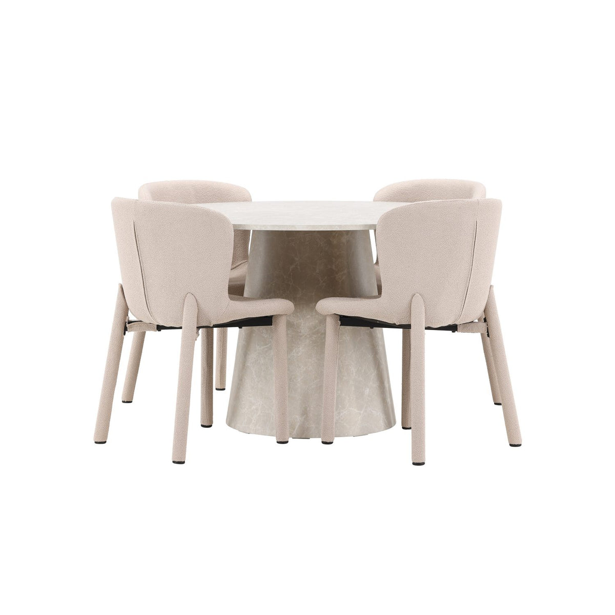 Lanzo, Astoria Runt matgrupp Beige, Beige, 4st