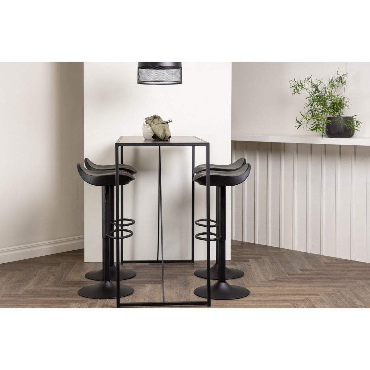 Brea, Adesto Rektangulär matgrupp Svart, Svart, 120 x 60