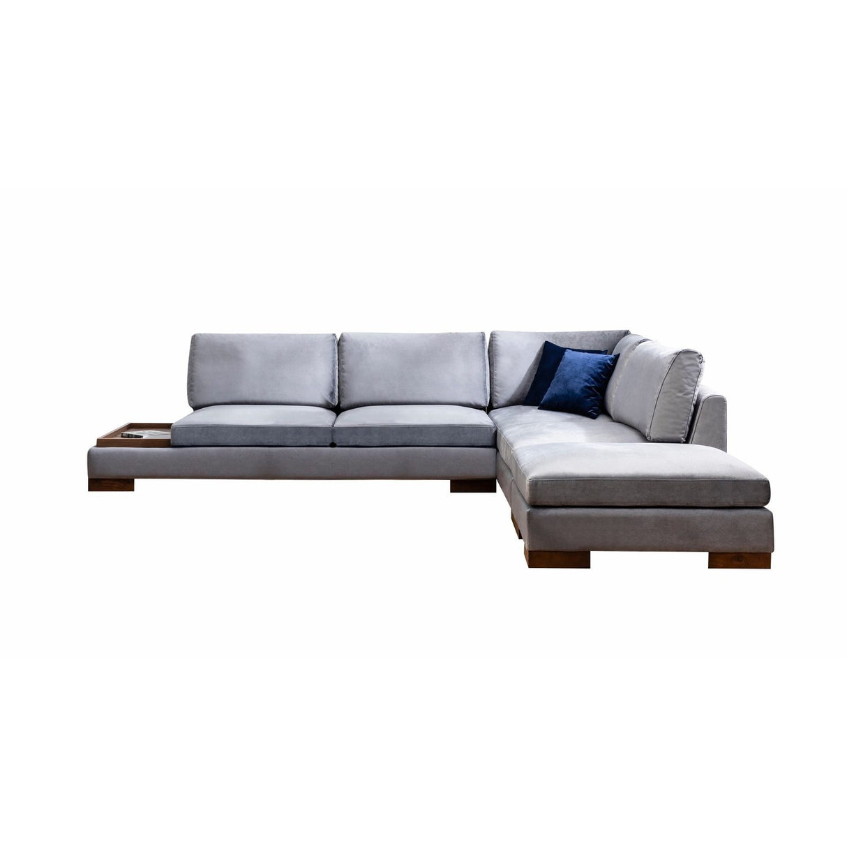 Reykjavik hörn med puff (313-193 x 97 x 80 cm) Hörnsoffa Mörkgrå