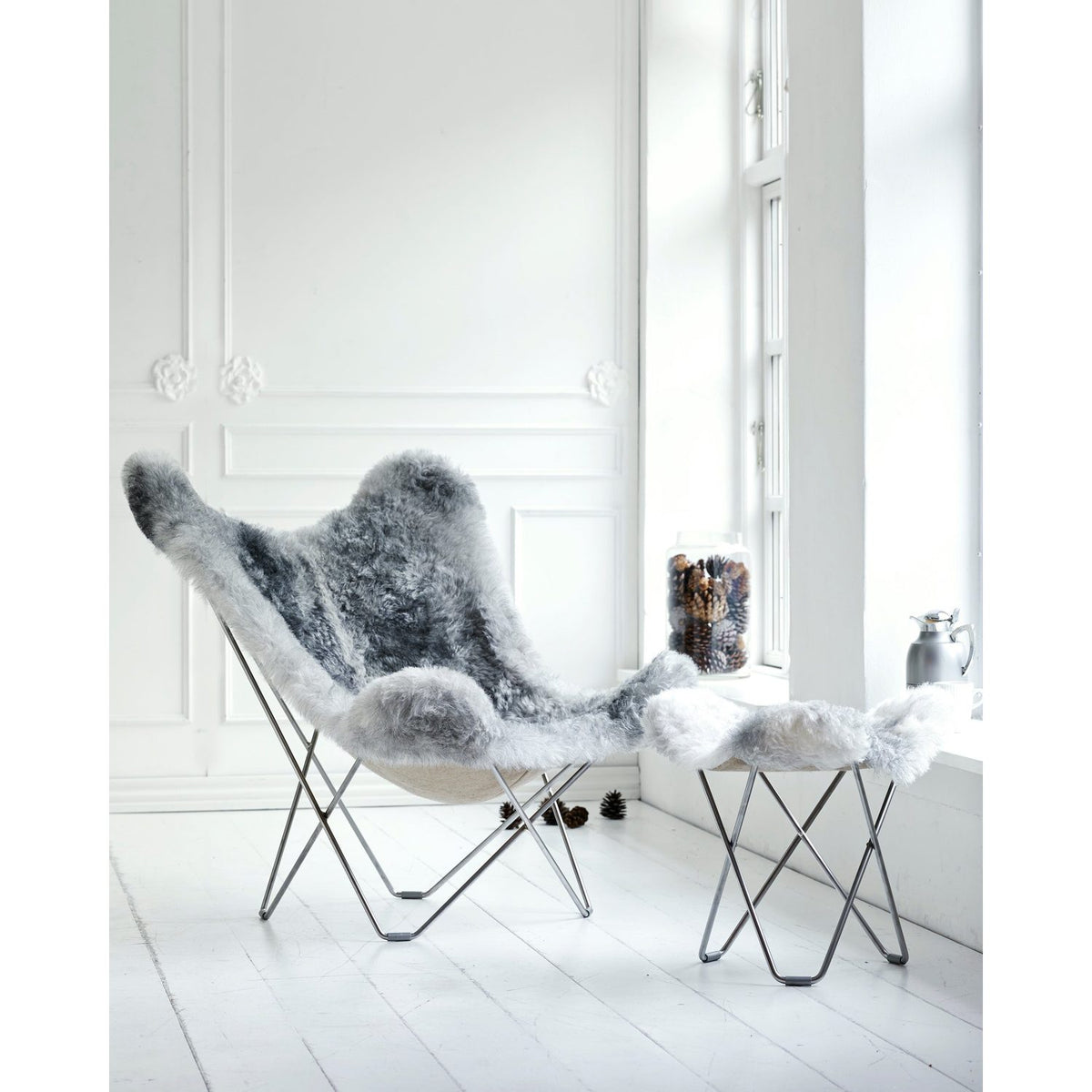 Iceland Mariposa Fåtölj Krom, Shorn Black