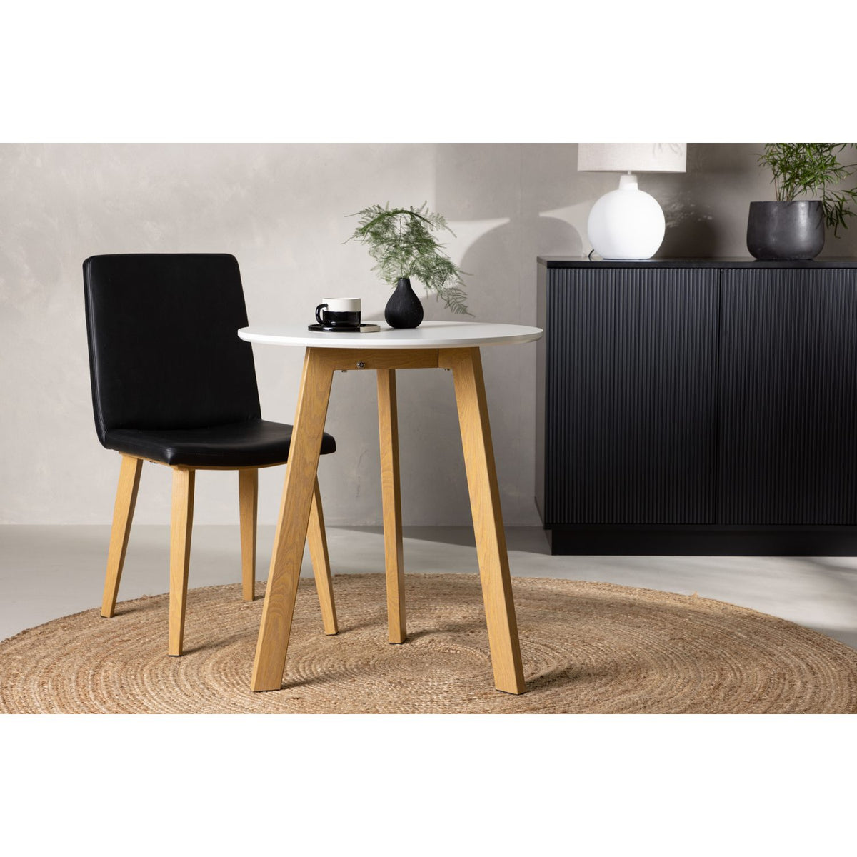 Leonora Runt matbord Vit, 65