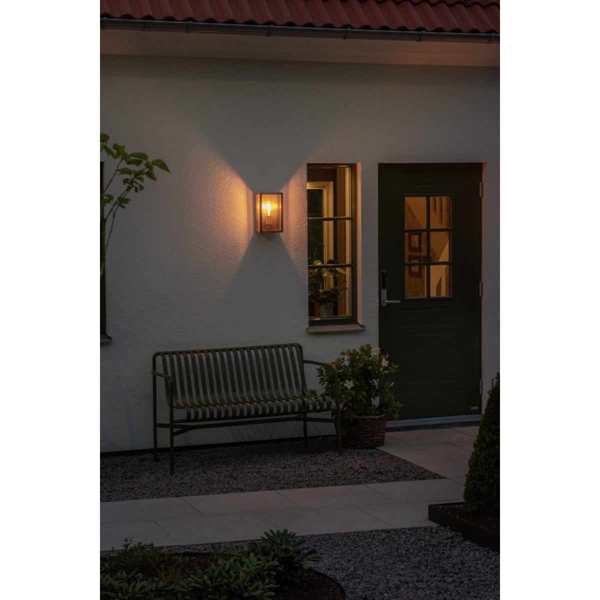 Carpi E27 Vägglampa Ute Mässing, Medium (18 cm)