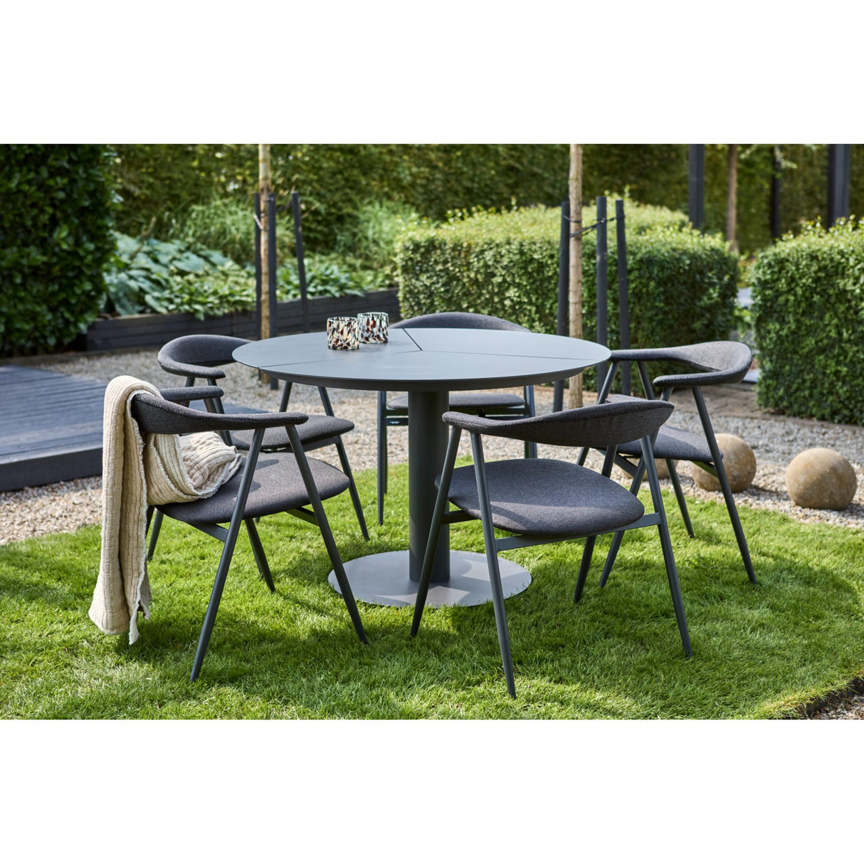 Peace Utebord Rund 110 cm Antracit