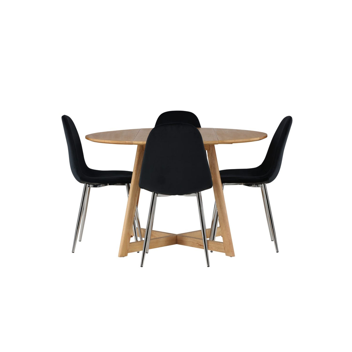 Yakidon, Polar Rund matgrupp Svart,Silver, Brun, ⌀120