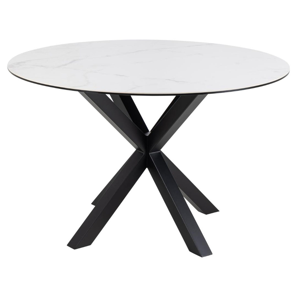 Verdun Matbord Rund 119 cm Vit Keramik