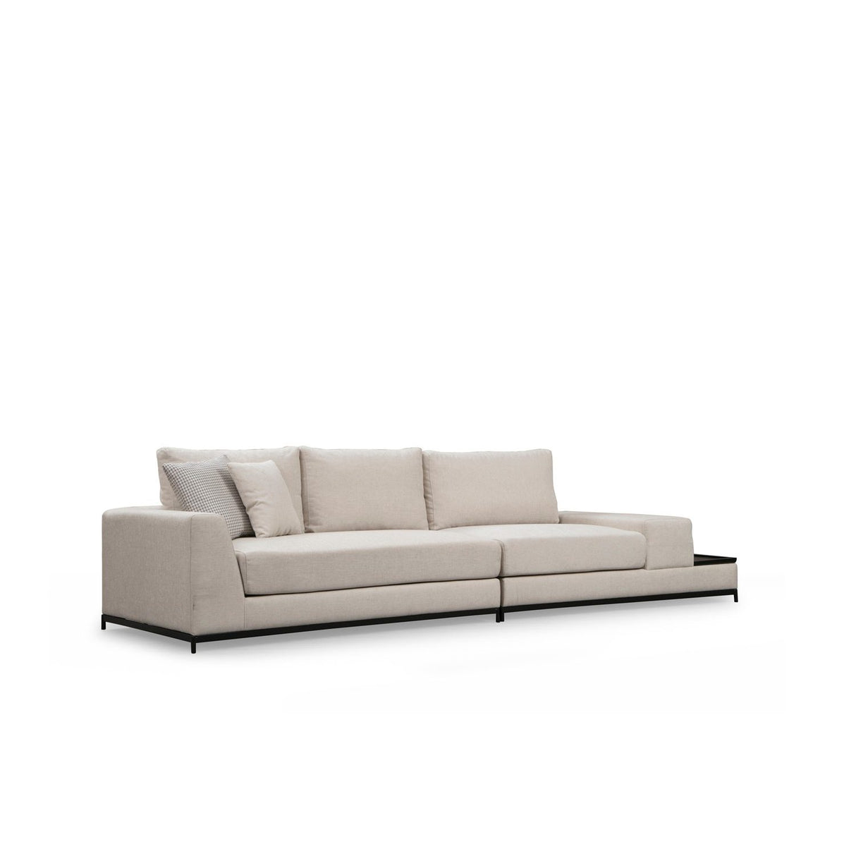 Ghent med sidobord (320 x 102 x 84 cm) Beige 4-sits soffa