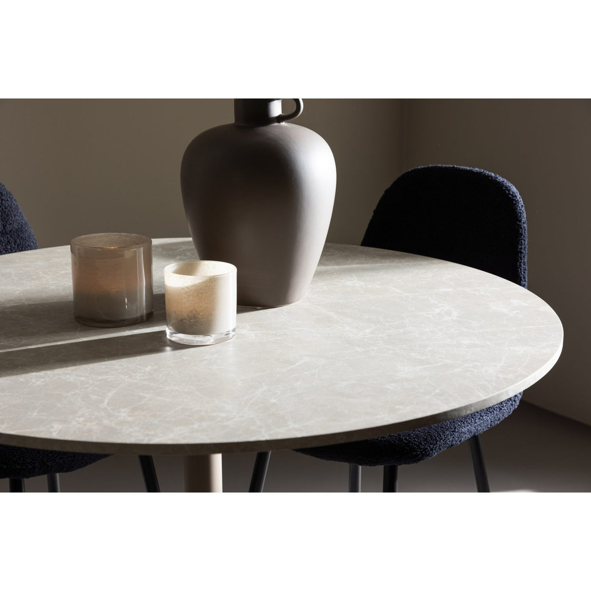 Lycke, Polar Rund matgrupp Svart, Beige, ⌀110