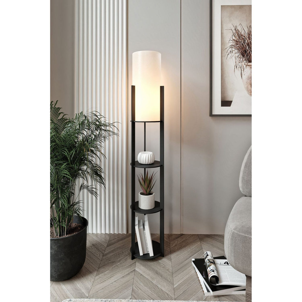Tirana (H 135 cm) Golvlampa Svart