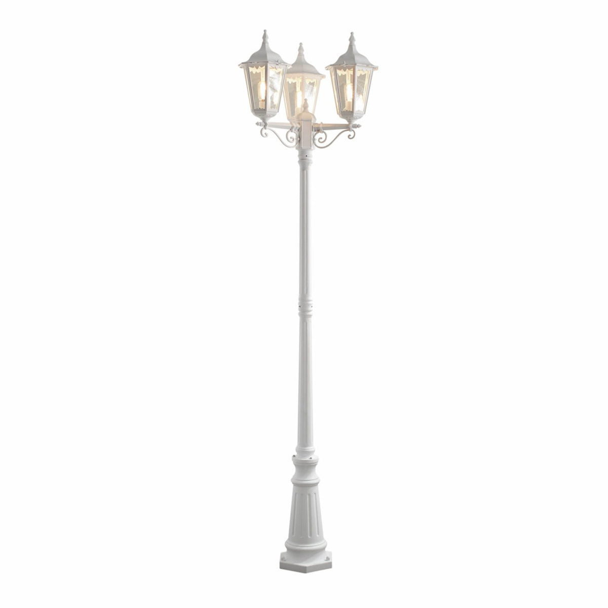 Firenze 3-arm E27 2.2m Lyktstolpe Vit