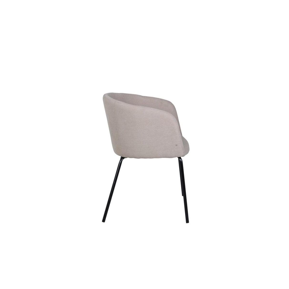 Berit Matstol Beige,Svart, Polyesterlinne, 55 x 78 x 55