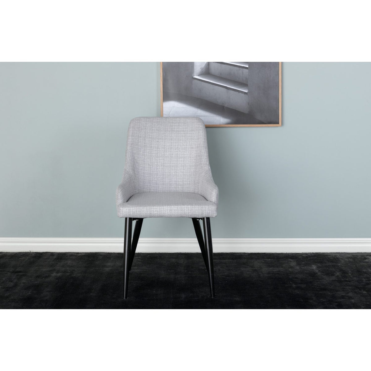 Plaza Matstol Svart,Grå, Polyester, 58 x 86 x 49