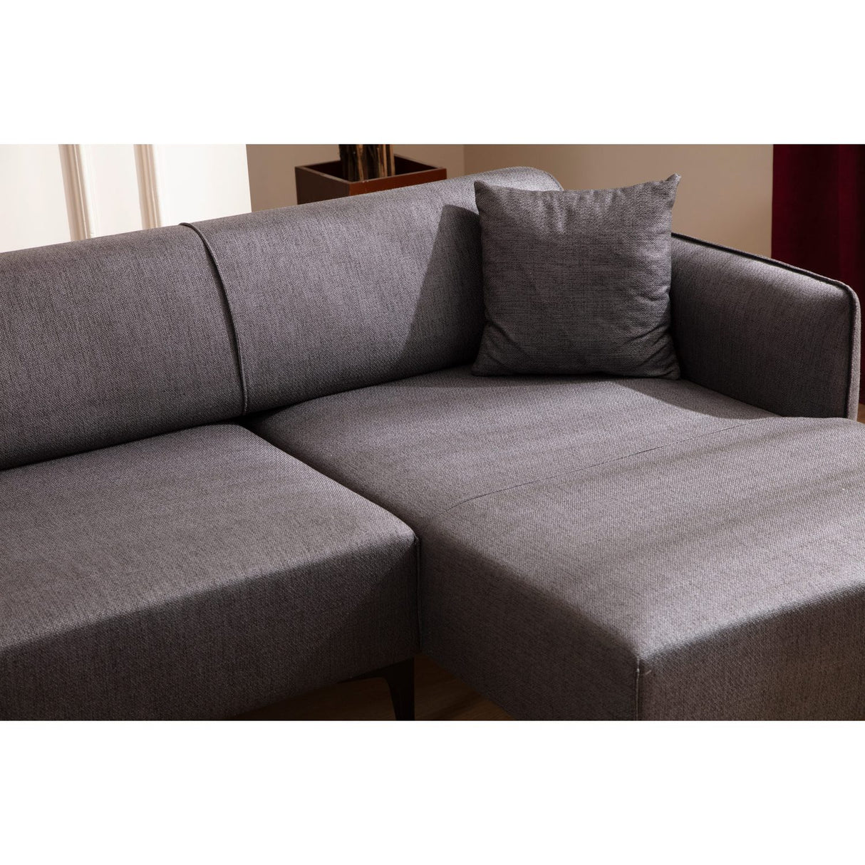Gaborone (270-140 x 95 x 67 cm) Hörnsoffa Mörkgrå, Höger
